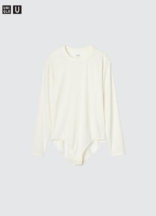 Женское боди airism uniqlo с длинным рукавом