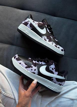 Air force 1 cow print field black