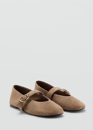 Балетки mango замшеві 38 р