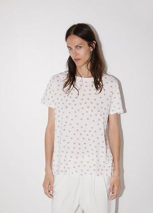 Белая хлопковая футболка в бежевый горошек zara
✨✨✨✨✨✨✨✨✨✨✨