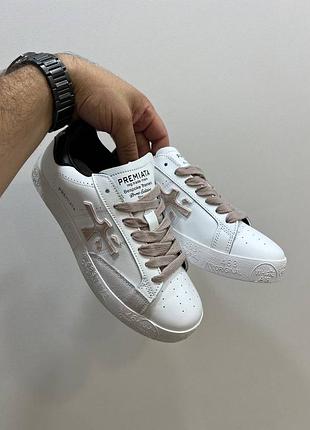 Женские кроссовки premiata steven white pink