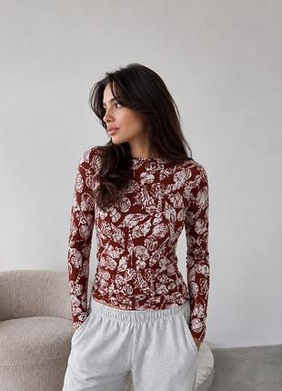 Стильний червоний лонгслів scotch & soda з білим візерунком, s