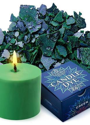 Барвник зелений для виготовлення свічок пластівці candle shop 57 грамм