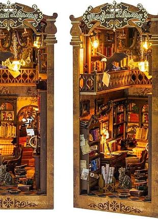 Бук нук магическая библиотека интерьерный конструктор magic library diy book nook kit m2513