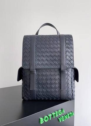 Плетений рюкзак з натуральної шкіри bottega veneta