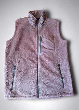 Флісова жилетка jack wolfskin size l (шерпа / тедді фліс), оригінал