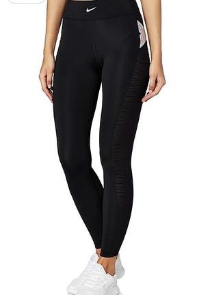 Жіночі спортивні легінси nike pro aeroadapt tights (артикул: cj3593-010) у чорному кольорі м
