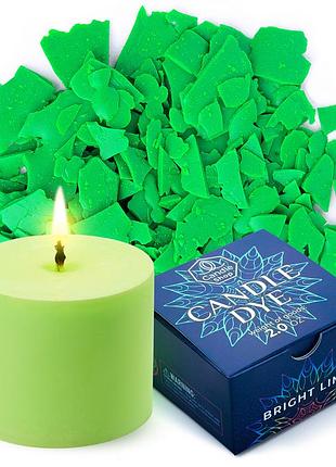 Барвник салатовий для виготовлення свічок пластівці candle shop 57 грамм
