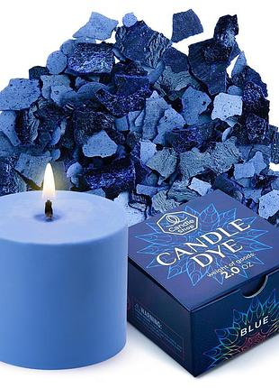 Барвник синій для виготовлення свічок пластівці candle shop 57 грамм