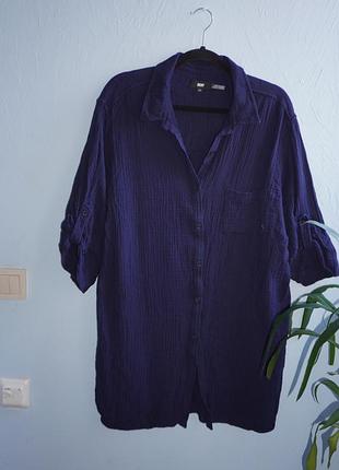 Женская удлиненная рубашка из муслиновой ткани dkny
