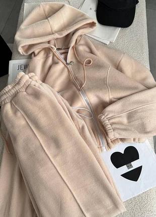 Спортивний костюм жіночий кремовий нюдовий l xl