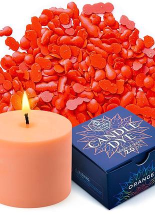 Барвник помаранчевий для виготовлення свічок пластівці candle shop 57 грамм