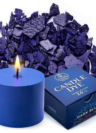 Барвник темно-синій для виготовлення свічок пластівці candle shop 57 грамм