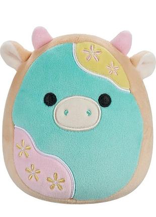Детская мягкая игрушка пастельная коровка squishmallows sqer01183, 13 см