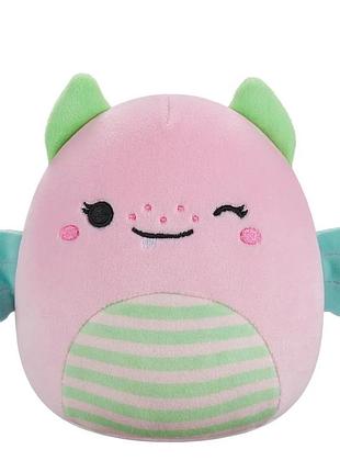 Детская мягкая игрушка розовый дино squishmallows sqer01180, 13 см