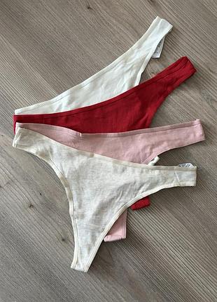 Бавовняні трусики стринги комплект primark
