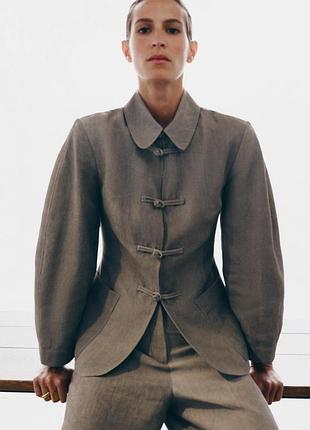 🎋  жакет з льоном від zara