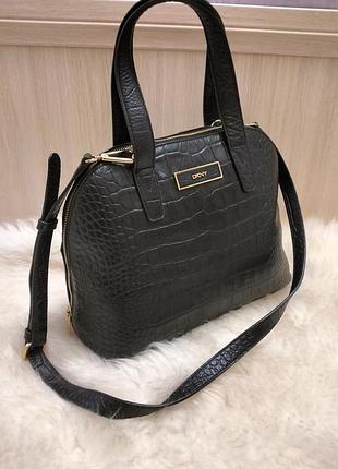 Розкішна шкіряна сумка тоут dkny