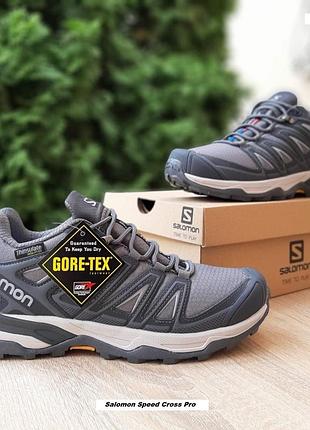 Salomon speedcross 3 pro gore-tex thinsulate світло сірі