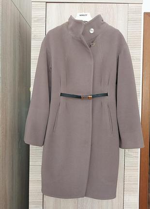Елегантне пальто  турецького бренду armoda, жіноче 38р, 65% шерсть, 5 %кашемір, колір бежевий, стан ідеальний!
