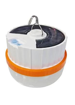Лампа діодна для кемпінгу 18650 type-c solar 2400mah