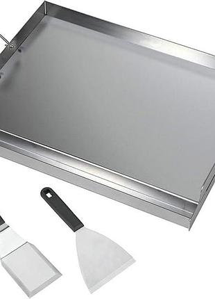 Гриль-плита fineunan 40x30 см из нержавеющей стали для газового и угольного гриля