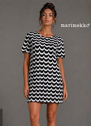 Оригинальное трикотажное платье в геометрический принт marimekko s