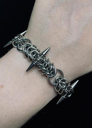 ⛓️браслет зі шипами ⛓️