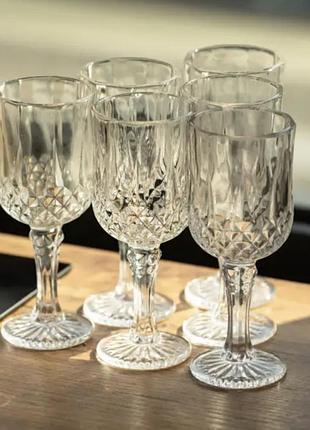 Набор рюмок yiwu vintage crystal стеклянных 6 шт по 50 мл прозрачный hp-34-75