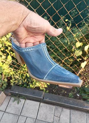 Новые кожаные мюли 38р