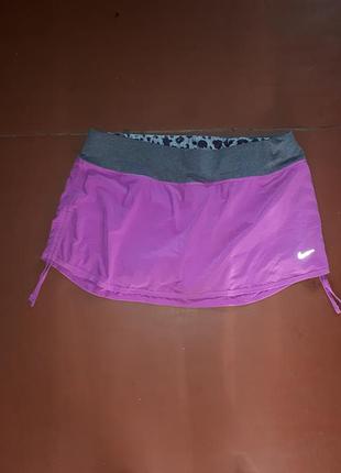 Міні-спідниця з шортами nike originals бузкова, розм. l