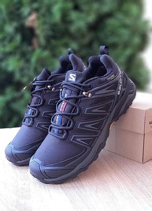 Чоловічі якісні та стильні кросівки salomon speedcross 3 pro thinsulate чорні сірий надпис