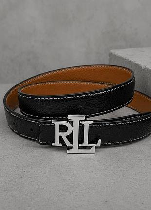 Стильний якісний жіночий ремінь rll із сріблястою пряжкою, чорний