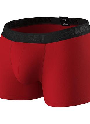 Чоловічі анатомічні боксери man's set intimate 2.1 black series червоні