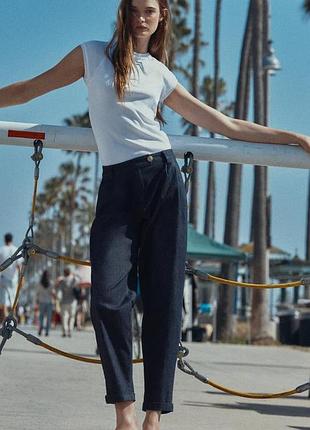 Zara брюки чинос с отворотами