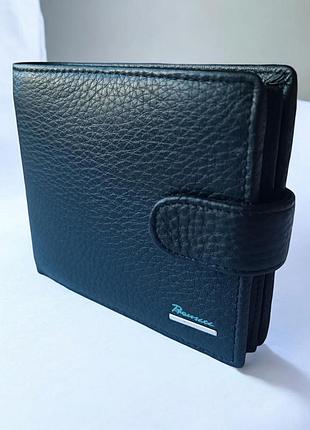 Кошелёк портмоне мужское из натуральной кожи чёрное prensiti 536_black