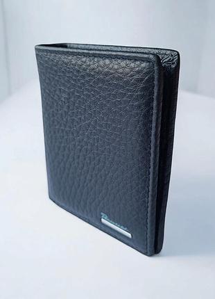 Кошелёк зажим купюр мужской из натуральной кожи чёрный prensiti 072_black