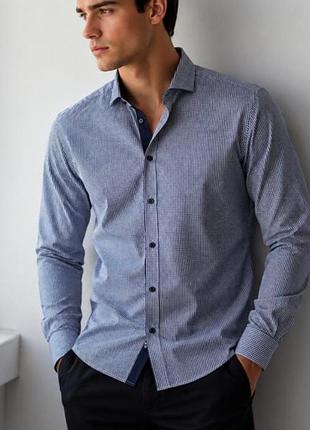 Стильна чоловіча сорочка jack & jones в клітинку (slim fit)
розмір м