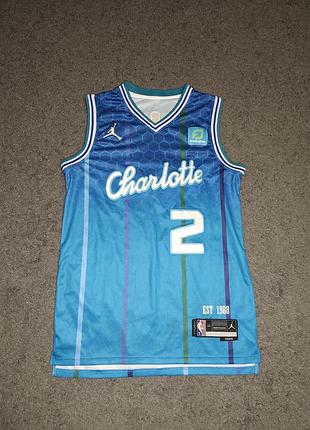 Баскетбольная майка джерси nba charlotte hornets lamelo ball #2 jordan (р. 44 / m-l)