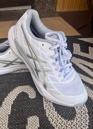 Кросівки жіночі asics gel-tactic 12 white/pure silver