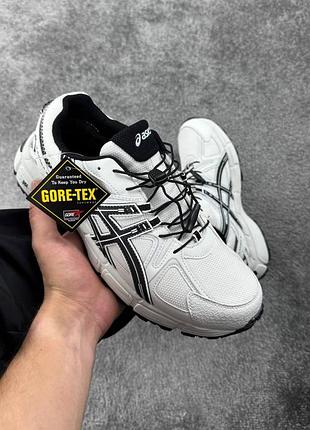 Белые кроссовки унисекс asics gel kahana 8 white cordura gore-tex termo winter х ассикс 39