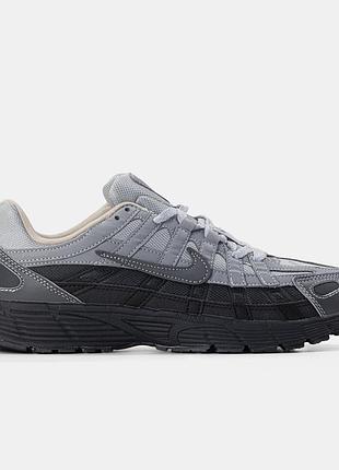 Серые кроссовки унисекс nike p-6000 smoke grey platinum purple х найк 39