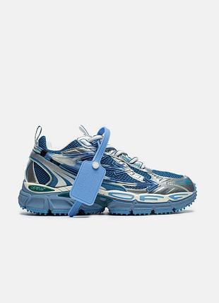 Голубые кроссовки унисекс off white be right back blue silver х офф уайт 38