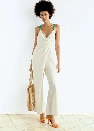 Льняной комбинезон zara ❤️‍🔥