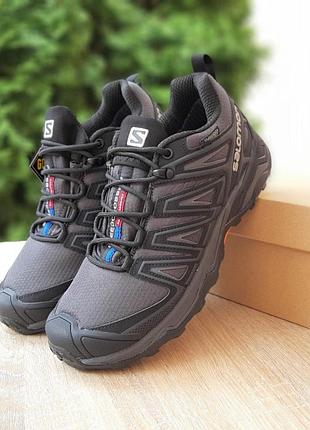 Чоловічі якісні та стильні кросівки salomon speedcross 3 pro gore-tex thinsulate темно сірі