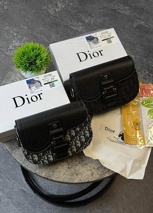 Сумка dior чоловіча через плече | dior saddle bag | чорна сумка