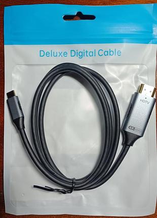 Кабель перехідник usb type c — hdmi (1 м) 60hz