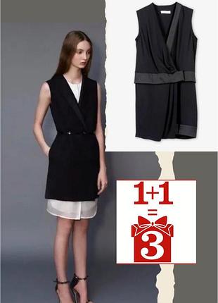 1+1=3 стильна сукня sandro paris жакет запах чорна maje claudie