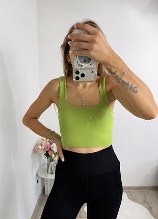 Zara топ в рубчик