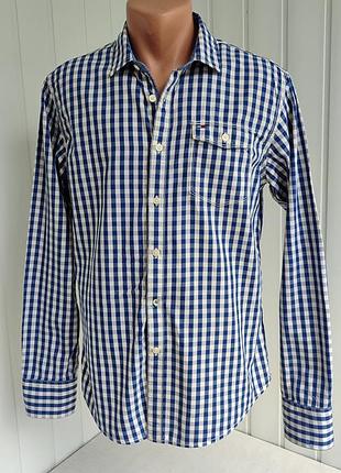 Рубашка hilfiger denim с длинным рукавом, фирменная. размер м.